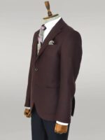 Slim-Fit-Plain-Wide-Lapel-Burgundy-Men-Wool-Blazer-Wessi-2
