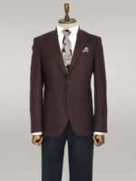 Slim-Fit-Plain-Wide-Lapel-Burgundy-Men-Wool-Blazer-Wessi-3