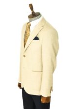 Slim-Fit-Plain-Wide-Lapel-Cream-Men-Wool-Blazer-Wessi-3