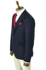 Slim-Fit-Plain-Wide-Lapel-Navy-Blue-Men-Wool-Blazer-Wessi-4