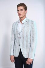 Slim-Fit-Striped-Blue-Men-Blazer-Wessi-2