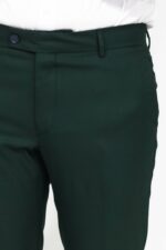 Slim-Fit-Textured-Dark-Green-Men-Trousers-Wessi-1
