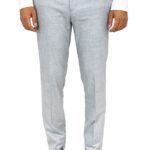 Slim Fit Textured Grey Men Trousers - Wessi