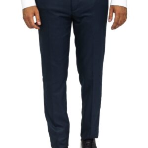 Slim Fit Textured Oil Green Men Trousers - Wessi