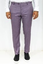 Slim-Fit-Textured-Purple-Men-Trousers-Wessi-2