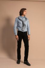 Slim-Fit-Velvet-Black-Men-Trousers-Wessi-2
