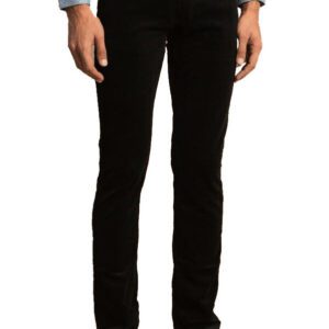 Slim Fit Velvet Black Men Trousers - Wessi