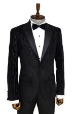 Slim-Fit-Zebra-Patterned-Black-Prom-Blazer-Wessi-2