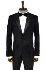 Slim-Fit-Zebra-Patterned-Black-Prom-Blazer-Wessi-3