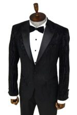 Slim-Fit-Zebra-Patterned-Black-Prom-Blazer-Wessi-5