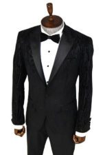 Slim-Fit-Zebra-Patterned-Black-Prom-Blazer-Wessi-7