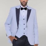 Soft Blue Wedding Suit - Wessi