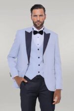 Soft Blue Wedding Suit