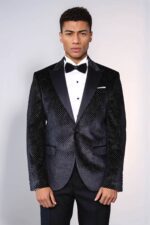Sparkling-Dotted-Peak-Lapel-Mens-Black-Tuxedo-Jacket-Wessi-1