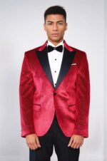 Sparkling-Dotted-Peak-Lapel-Mens-Burgundy-Tuxedo-Jacket-Wessi-1