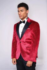 Sparkling-Dotted-Peak-Lapel-Mens-Burgundy-Tuxedo-Jacket-Wessi-2
