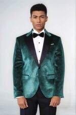 Sparkling-Dotted-Peak-Lapel-Mens-Green-Tuxedo-Jacket-Wessi-1