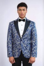 Sparkling-Ivy-Patterned-Slim-Fit-Blue-Men-Evening-Tuxedo-Jacket-Wessi-1