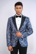 Sparkling-Ivy-Patterned-Slim-Fit-Blue-Men-Evening-Tuxedo-Jacket-Wessi-3