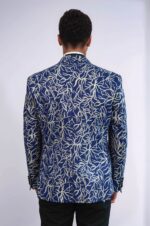 Sparkling-Ivy-Patterned-Slim-Fit-Blue-Men-Evening-Tuxedo-Jacket-Wessi-4