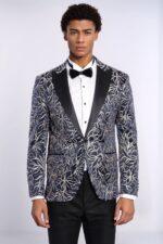 Sparkling-Ivy-Patterned-Slim-Fit-Navy-Blue-Men-Tuxedo-Jacket-Wessi-1