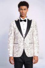 Sparkling-Ivy-Patterned-Slim-Fit-White-Men-Wedding-Groom-Blazer-Wessi-1