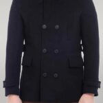 Standing Collar Cachet Short Black Men Coat - Wessi