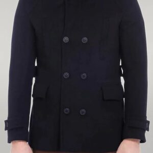 Standing Collar Cachet Short Black Men Coat - Wessi