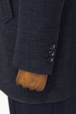 Standing-Collar-Checked-Navy-Blue-Men-Coat-Wessi-1
