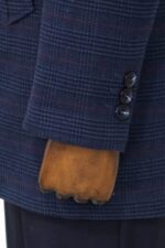Standing-Collar-Checked-Navy-Blue-Men-Coat-Wessi-4