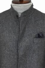 Standing-Collar-Patterned-Grey-Men-Coat-Wessi-1