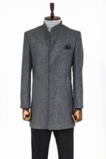Standing-Collar-Patterned-Grey-Men-Coat-Wessi-2