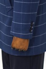 Standing-Collar-Plaid-Blue-Men-Coat-Wessi-2