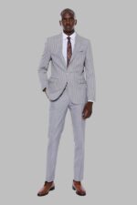 Striped-Blazer-Plain-Pants-Grey-Men-Suit-Wessi-1
