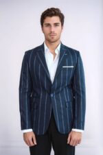 Striped-Dark-Blue-Slim-Fit-Blazer-Wessi-1