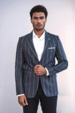 Striped-Dark-Grey-Slim-Fit-Blazer-Wessi-3