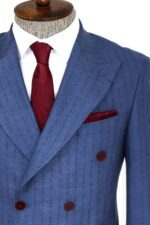 Striped-Double-Breasted-Blue-Men-Blazer-Wessi-1