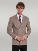 Striped-Double-Breasted-Light-Brown-Men-Blazer-Wessi-3