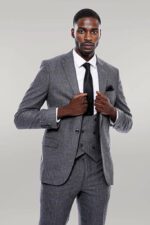 Striped Grey Double Breasted Suit