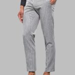 Striped Grey Men Trousers - Wessi