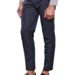 Striped Navy Blue Men Trousers - Wessi