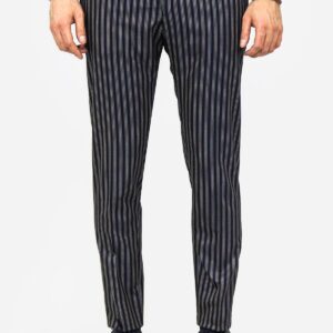 Striped Navy Blue Men Trousers - Wessi