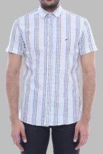 Striped-Short-Sleeves-Men-Blue-Shirt-Wessi-1