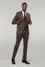 Striped-Slim-Fit-Brown-Men-Suit-Wessi-1