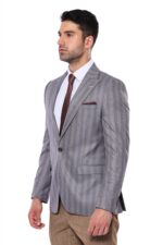Striped-Slim-Fit-Men-Grey-Blazer-Wessi-2