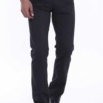 Suede Cotton Plain Anthracite Men Pants - Wessi