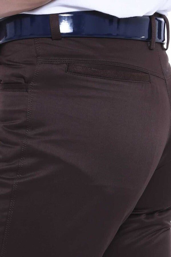 Suede Dark Brown Men Jeans