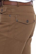 Suede-Flap-Pockets-Plain-Cotton-Brown-Men-Pants-Wessi-3