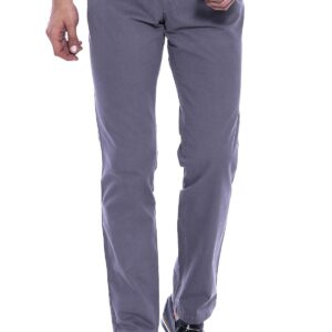 Suede Flap Pockets Plain Cotton Grey Men Pants - Wessi