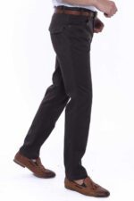 Suede-Pocket-Flap-Plain-Cotton-Dark-Brown-Men-Trousers-Wessi-1